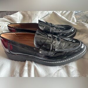 Franco Sarto Shiny Black Loafers